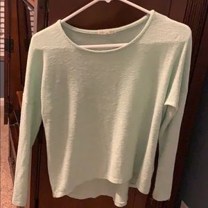 Light/Mint Green Long Sleeve Top